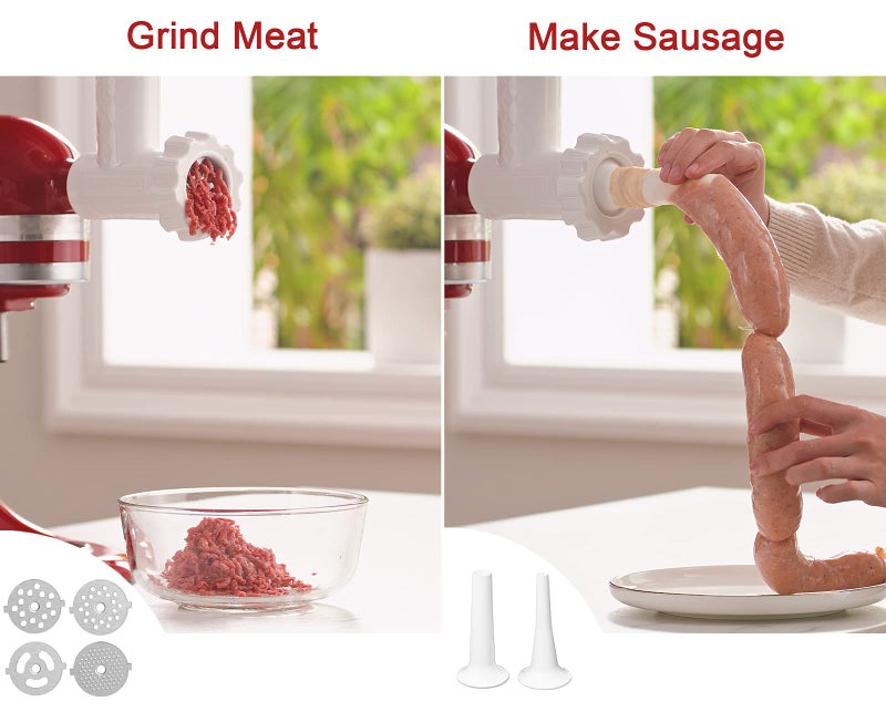 KITCHTREE Meat Grinder Attachment for KitchenAid Stand Mixers Includes Food Grinder Attachment and Sausage Stuffer Attachmentâ€¦ - Image 3